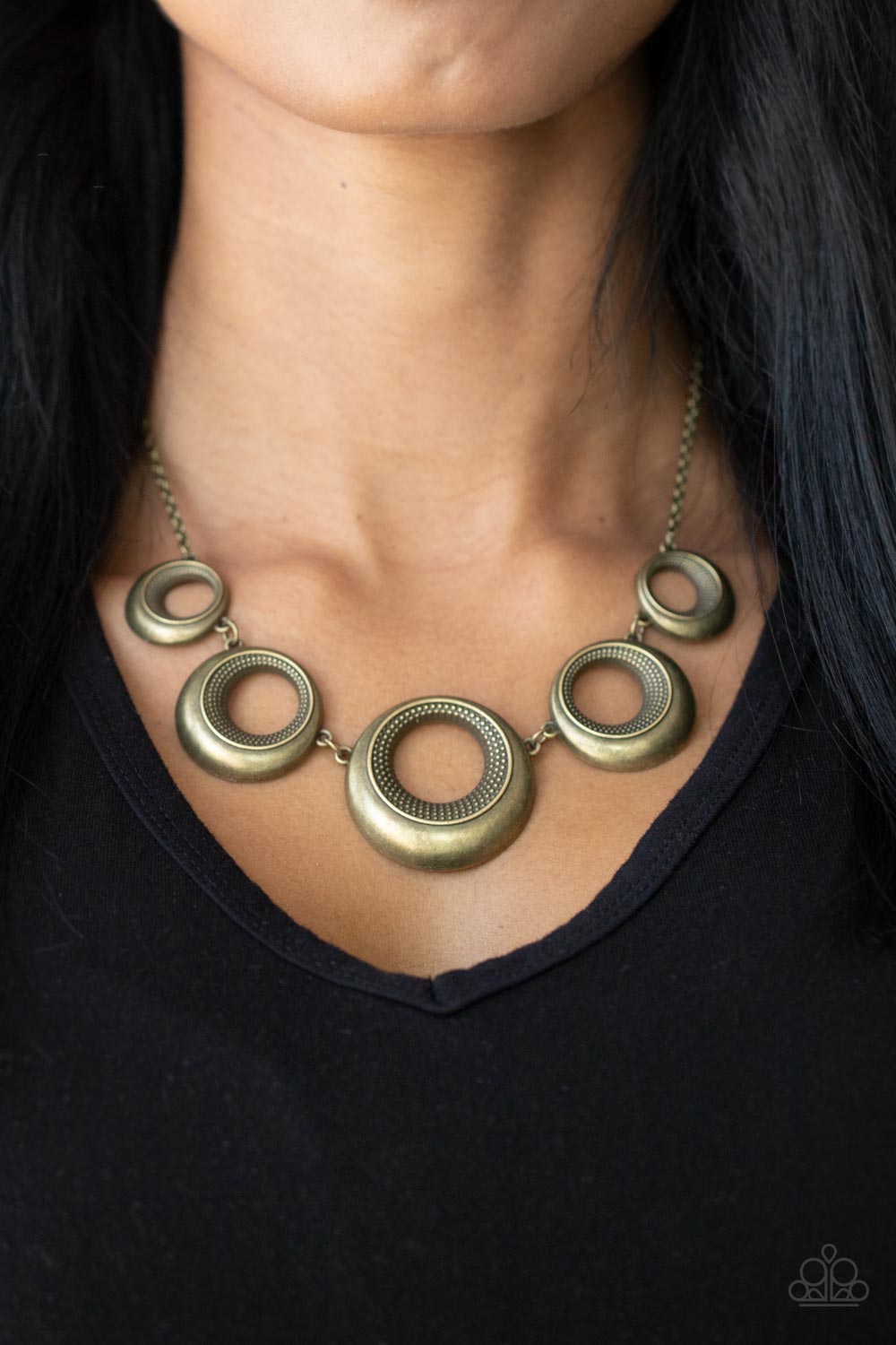 Solar Cycle Paparazzi Accessories Necklace with Earrings