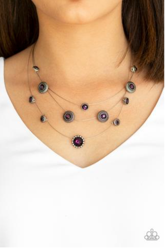 Sheer Thing Paparazzi Accessories Necklace with Earrings