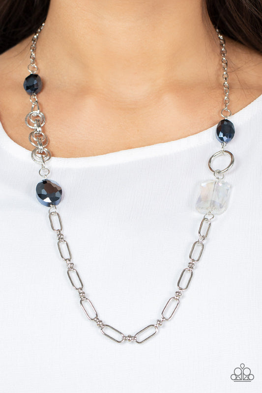 Famous and Fabulous Paparazzi Accessories Necklace with Earrings Blue